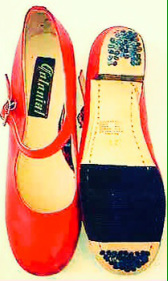red folklorico shoes